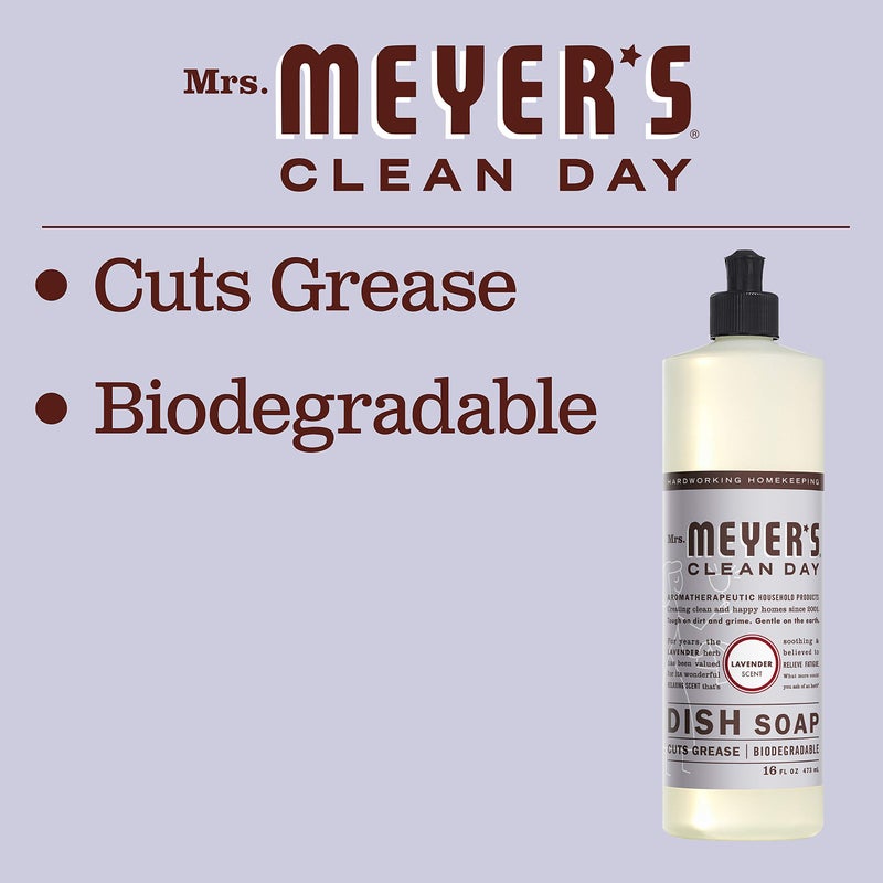 MRS. MEYER'S CLEAN D السّيدة. ماير كلين داي صابون سائل برائحة اللافندر، زجاجة 16 أونصة - Image 4